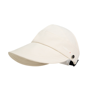 遮阳帽女2025新款夏天空顶高马尾太阳帽防紫外线遮脸大头围防晒帽