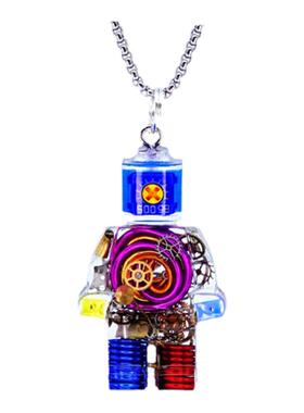 欧美朋克炫彩吊坠项链y2k故障风