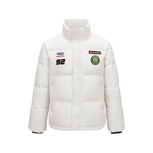 斯凯奇短款白色羽绒服春季新款运动外套厚实保暖棉服男女同款棉袄
