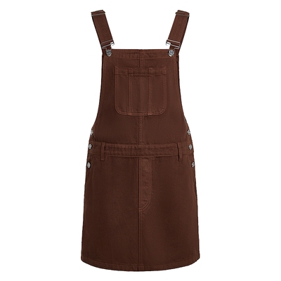 FIVE PLUS牛仔连衣裙女减龄背带裙子短款洗水复古女春夏