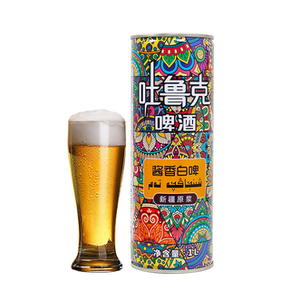 吐鲁克酱香白啤酒12.5°P新疆产地1L装12罐整箱11月生产