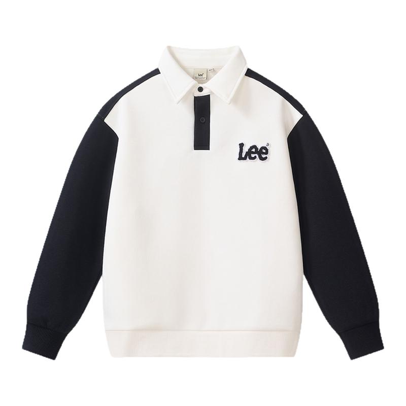 Lee童装经典翻领拼接卫衣同款