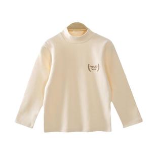 贝肽斯儿童打底衫秋冬款男童衣服纯棉a类半高领秋衣宝宝保暖上衣S