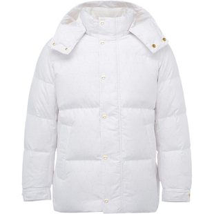 LI-NING1990 男士时尚老花休闲保暖羽绒服外套 李宁1990经典系列