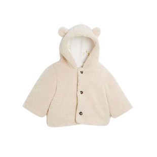 3件5折Little现货法国 natalys FW24新生儿宝宝加绒外套马甲帽子