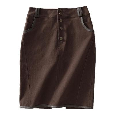 SINGLEMOMENT撞色拼接工装裙