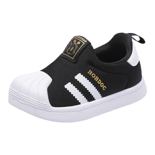 巴布豆童鞋男童宝宝鞋子软底春秋2025新款儿童板鞋小童春款学步鞋