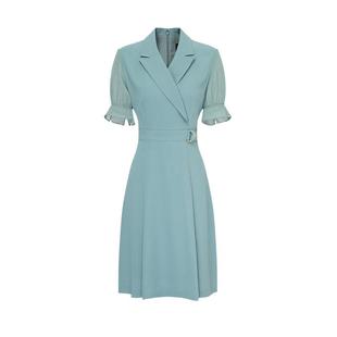 【意大利醋酸】Scofield女优雅干练连衣裙收腰西装裙夏季裙子