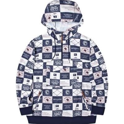 七匹狼工装印花牛仔连帽夹克