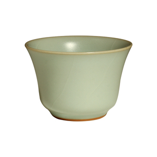 茶与器晓芳窑汝窑天青色早期古月杯主人茶杯九十年代作品