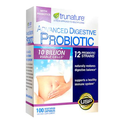 美国直邮TruNature Digestive Probiotic成人益生菌胶囊女性100粒