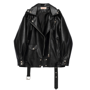 黑色美式气质复古港风韩版机车外套女2025皮衣秋季新款夹克上衣