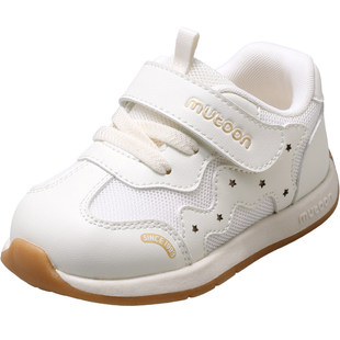 牧童童鞋宝宝鞋子2026春季新款男童学步幼儿园白色稳步鞋女网面鞋