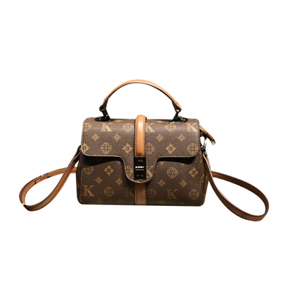 香港品牌时尚休闲印花复古小方包