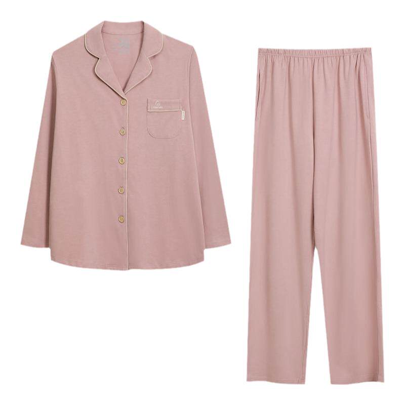 正品红豆女士纯棉睡衣家居服套装