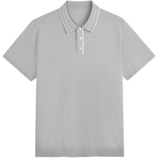 GXG男装 简约条纹撞色Polo衫男 24年夏品G24X242052