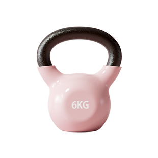铸铁壶铃实心专业女士健身家用8kg小体积6公斤浸塑提壶硬式哑铃壶