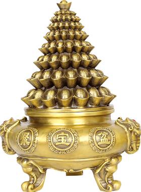 全铜三足鼎招财客厅办公室工艺品