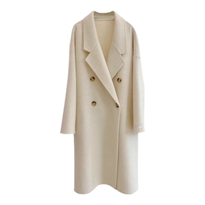 双面羊毛大衣中长款H版型毛呢