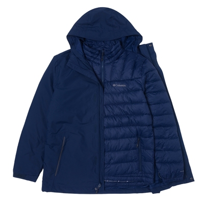 哥伦比亚冲锋衣外套男2025冬季羽绒内胆三合一户外防水夹克两件套