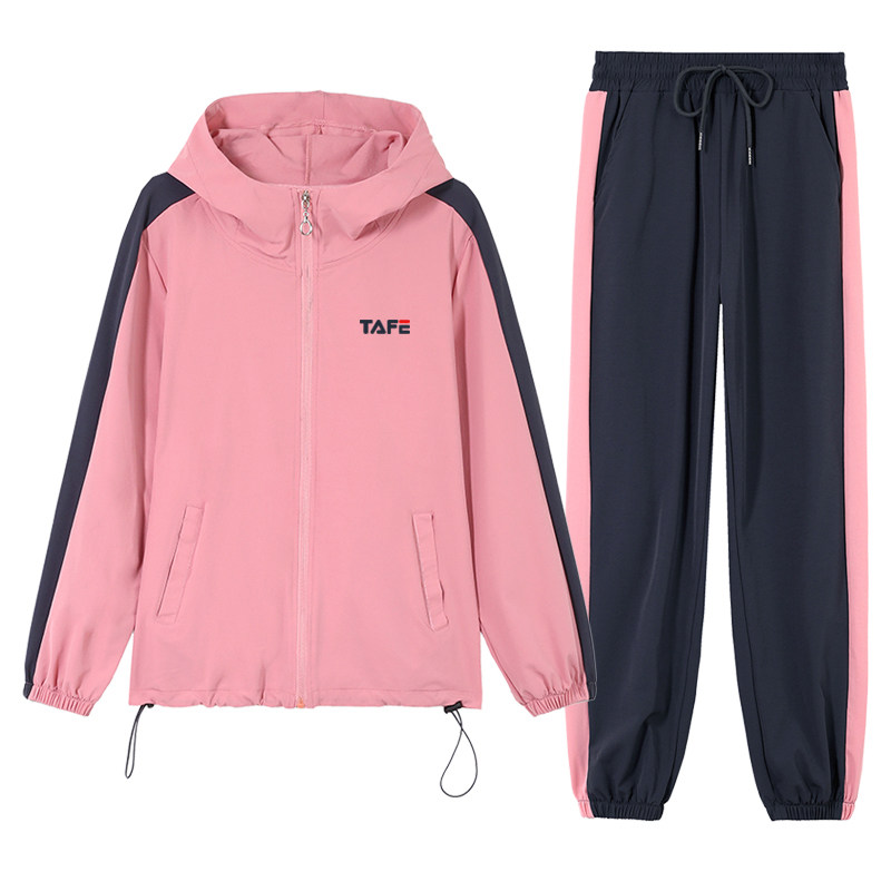 连帽开衫休闲运动服套装女两件套