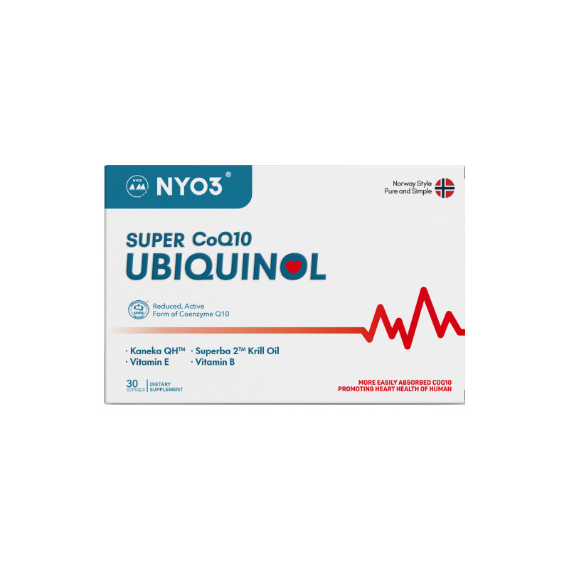 NYO3诺威佳还原型辅酶q10软胶囊挪威进口专利中老年q10心脏保健品