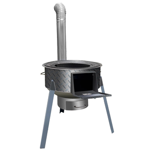 柴火灶新款农村家用大铁锅地锅无烟柴火炉炒菜户外烧木柴便携炉子