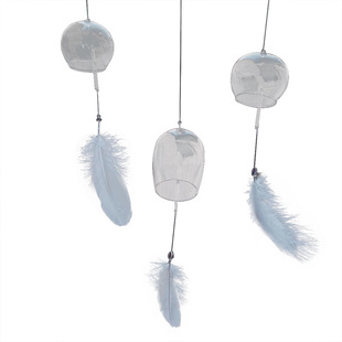 MR ZHANG玻璃风铃原创【等风来】羽毛风铃少女生日礼物唯美简约男