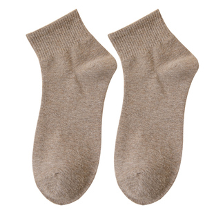 袜子男士中长筒夏季纯棉纱线春秋短袜防臭吸汗运动中筒袜秋冬黑色