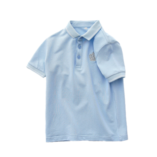 巴拉可儿儿童纯棉短袖Polo衫男童女童翻领T恤夏装小学生校服上衣