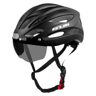 GUB K100山地公路自行车骑行头盔带灯风镜一体轻量化男女透气男款