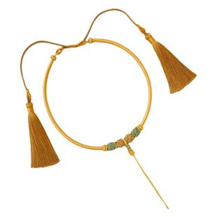 儿童1-12岁金锁挂绳婴儿满月百天长命锁项链吊坠编绳宝宝周岁项圈