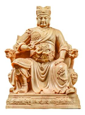 馥初心木雕保平安中式华光大帝像