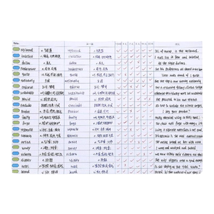 搞定英语单词！艾宾浩斯遗忘曲线记忆本子背单词专升本考研四级六级词汇单词本默写记背神器笔记本复习计划表