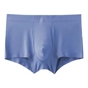 3条盒装物理防菌80支莫代尔蚕丝男内裤爽滑无痕透气性感舒适加大