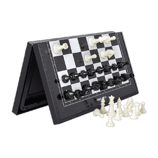 得力国际象棋磁石磁性黑白棋子折叠棋盘儿童学生成人用便携式