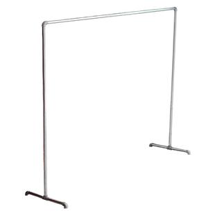 水管晾衣架加粗镀锌组装型衣服架服装展示架地摊阳台落地移动衣架