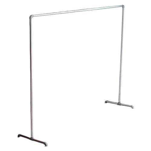 水管晾衣架加粗镀锌组装型衣服架服装展示架地摊阳台落地移动衣架