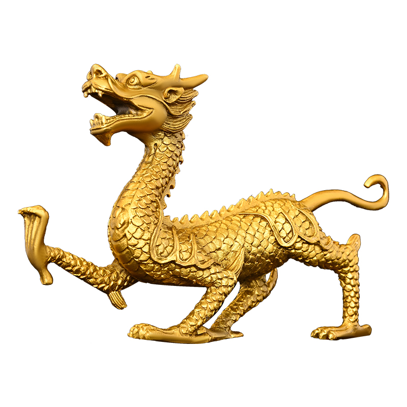 纯铜四大神兽摆件 青龙白虎朱雀玄武四方神兽 招财四灵兽一套摆设