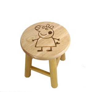 木凳子时尚成人创意小板凳换鞋矮凳实客厅卧室卡通小凳子家用圆凳