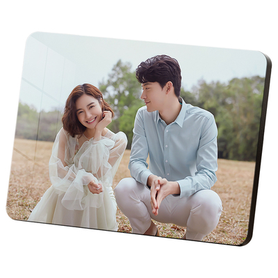 杉申韩式高清6K木质抗摔水晶相框