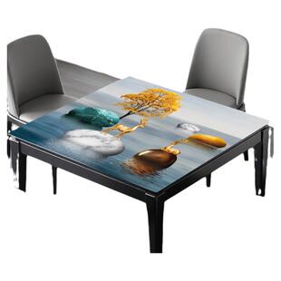 方桌桌布正方形防水防烫防油麻将桌垫消音茶几垫小饭桌家用餐桌垫