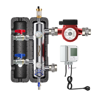 地暖混水中心耦合罐增压循环泵温控器系统壁挂炉家用地暖设备全套