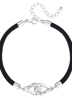 星城S925纯银环环相扣情侣手绳男女款手链时尚百搭小众手饰礼物