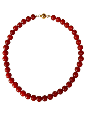 新年礼物新中式本命年天然红玛瑙红玉髓不掉色项链毛衣链颈链