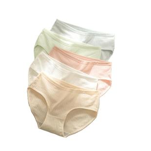 女士内裤女纯棉抗菌全棉裆2025新款薄款中腰女生透气无痕三角短裤