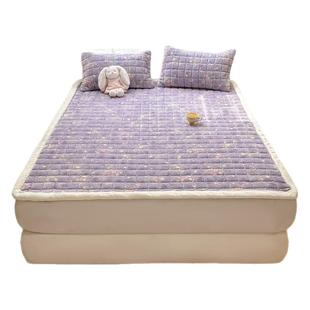 冬季牛奶绒床盖单件2026新款加绒加厚珊瑚绒床单宿舍单人床褥垫子