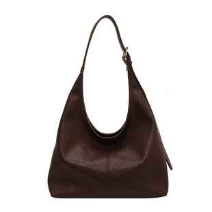 美拉德通勤包包女秋冬2023新款潮单肩腋下包小众复古大容量托特包