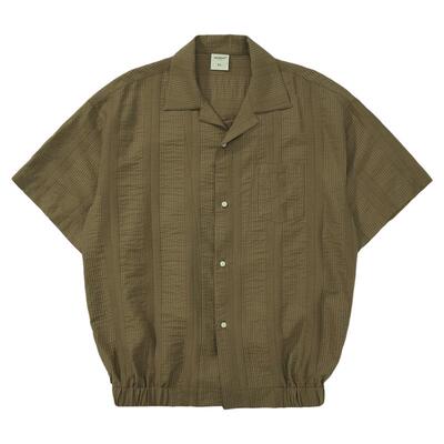 文艺百搭松紧腰设计衬衫外套春夏