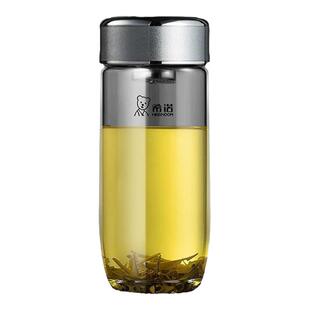 希诺玻璃杯新款加厚带滤网鹅蛋男大容量单层耐热办公泡茶车载水杯